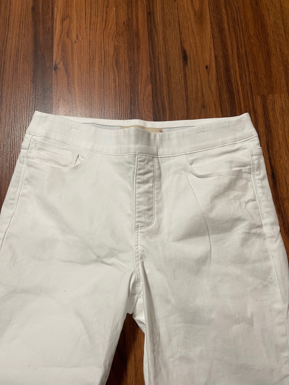 Soft surroundings White Straight Leg pull off n Pants with pockets size M - Picture 2 of 7